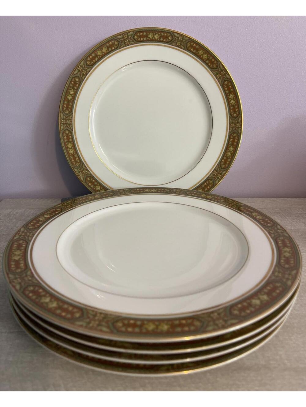 Vintage Sango China MARABOU #3761 Set/5 Full-Size Decorative Plates Japan! MZZ8